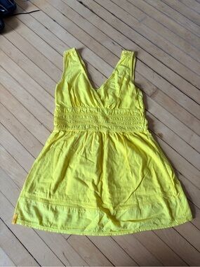 Lole Bright Yellow Smocked Tank Top